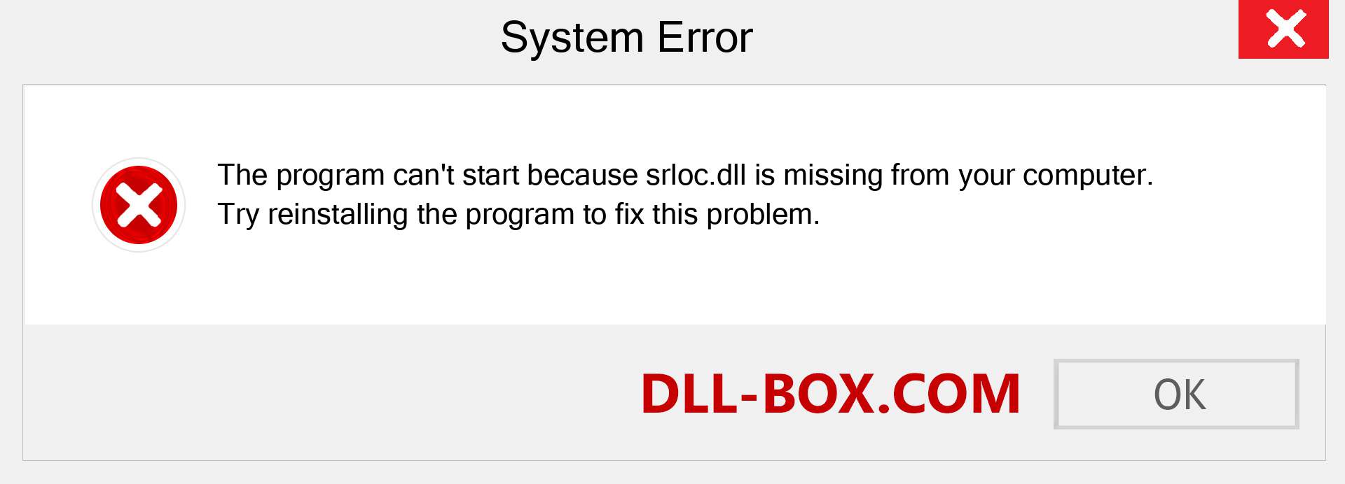  srloc.dll file is missing?. Download for Windows 7, 8, 10 - Fix  srloc dll Missing Error on Windows, photos, images